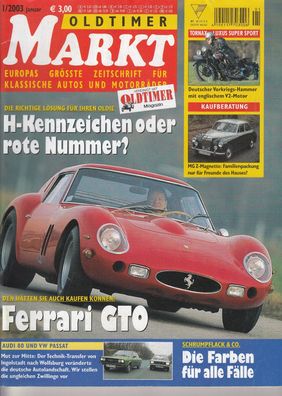 Oldtimer Markt 103 - Ferrari GTO, MG Z, Tornax , Audi 80, VW Passat