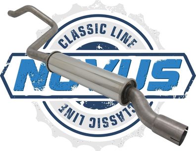 Novus Classic-Line Serien Vorschalldämpfer aus Edelstahl für VW Golf 1 Cabriol