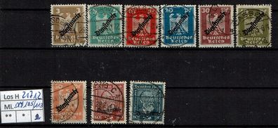 Los H21712: Deutsches Reich Dienst Mi. 105/13, gest., 113 gepr. Schlegel