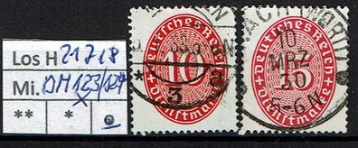 Los H21718: Deutsches Reich Dienst Mi. 123/24 x, gest.