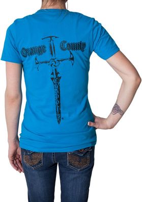 OCC Orange County Choppers Female Shirt Classic Sword Blue