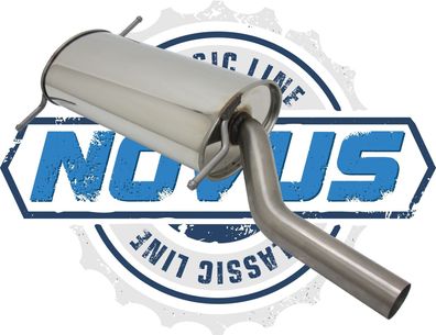 Novus Classic-Line Serien Endschalldämpfer aus Edelstahl für VW Golf 1 Cabriol