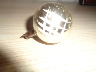 Baumbehang, Weihnachtskugel, Christbaumkugel -alt -silber Muster 4cm