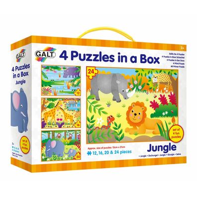 4 Puzzles in einer Schachtel - Dschungel
