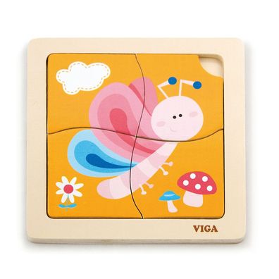 Viga 50136 Handy-Flachpuzzle - Schmetterling