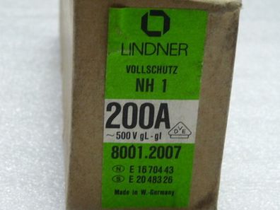 Lindner Vollschutz 200A NH 1 500 V= - ungebraucht -