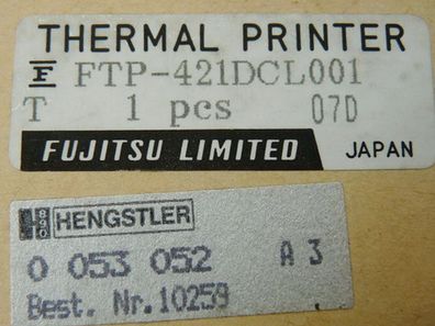 FTP-421DCL001 PC Board für Thermal Printer Hengstler Nr 0 053 052 Best Nr 10259
