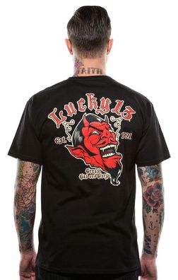 Lucky 13 T-Shirt Grease Gas Glory Black