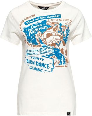 Queen Kerosin Vintage T-Shirt QKU21014 Ecru
