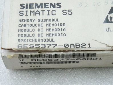 Siemens Simatic S5 6ES5377-0AB21 Memory Speichermodul ungebraucht in geöffneter
