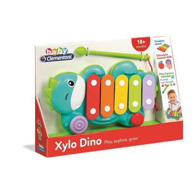 Clementoni 17263 Baby Xylo Dino, Multicolored, 18 Months