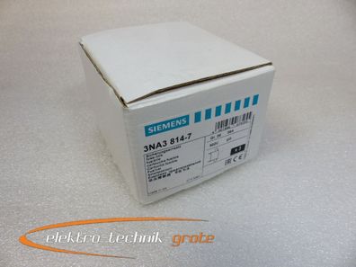 Siemens 3NA3814-7 Sicherungseinsatz VPE = 3 Stck. -ungebraucht