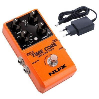 Nux Time Core Deluxe MKII Delay Effektgerät mit Netzteil