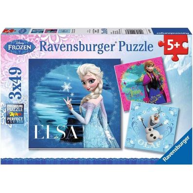 Disney Frozen Puzzle: Elsa, Anna & Olaf, 3x49tlg.