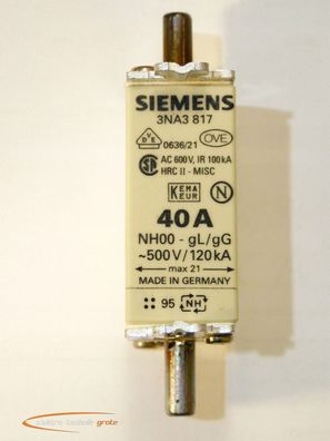 Siemens 3NA3817 NH-Sicherungseinsatz - ungebraucht!