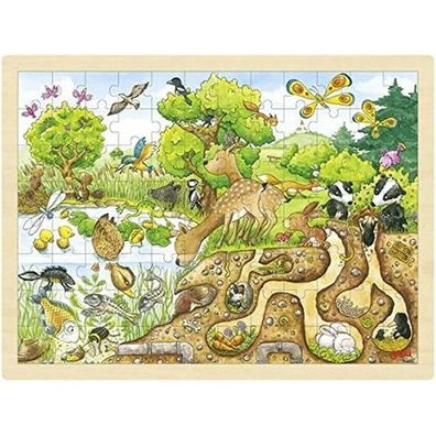 Goki Puzzle Natur, 96 Teile.