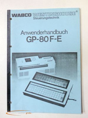 Wabco Anwenderhandbuch GP-80F-E , 62 Seiten Inhalt