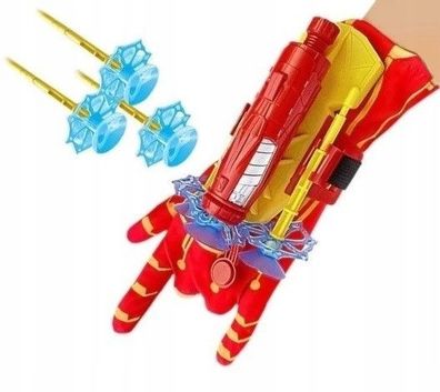Iron Man Kinder Handschuh mit Netzwerfer, hochwertig, Verkleidungsmaske.