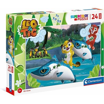 Clementoni Puzzle Leo und Tig auf dem Wasser MAXI 24 Teile