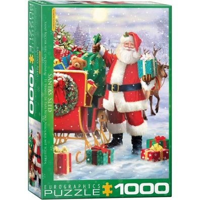 Eurographics Weihnachtsmann-Schlitten Puzzle 1000 Teile