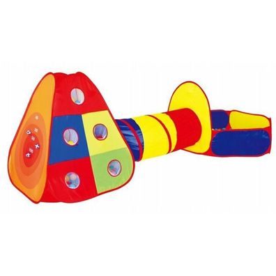 PIXINO Kinderzeltgarnitur mit Tunnelpool mit Bällen