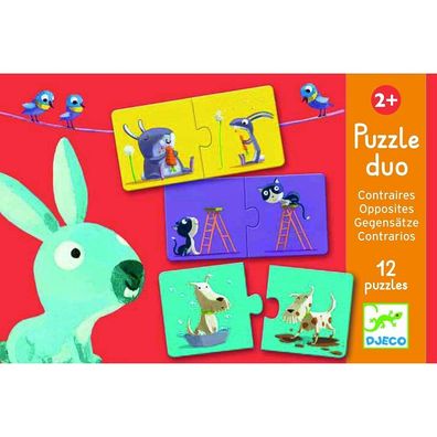 DJECO Puzzle Gegensätze 12x2 Teile