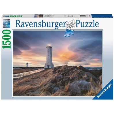 Puzzle: Magische Stimmung über dem Leuchtturm von Akranes, Island (1500 Teile)