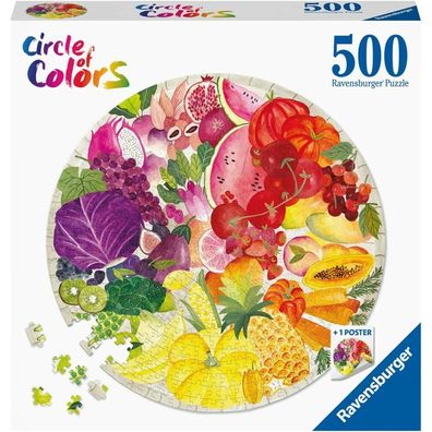 Ravensburger Rundes Puzzle Kreis der Farben: Obst und Gemüse 500 Teile