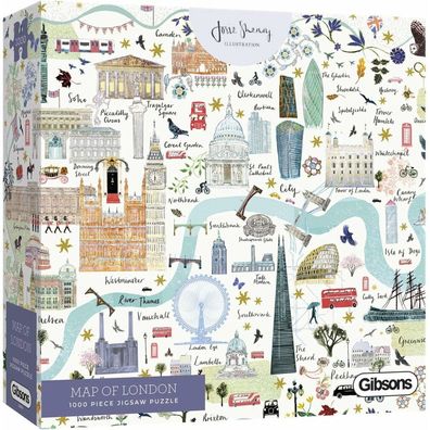Gibsons Puzzle Karte von London 1000 Teile