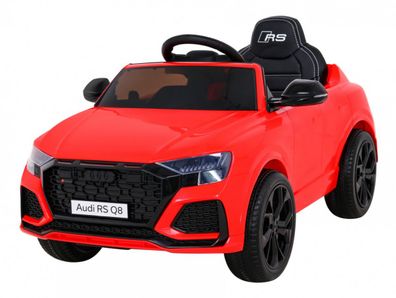 Audi RS Q8 Batteriebetriebenes Auto Rot + Fernbedienung + Freistart + EVA + LED + ...