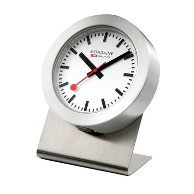 Mondaine A660.30318.81SBB Magnet Clock als Tischuhr, Anheftuhr, Küchenuhr