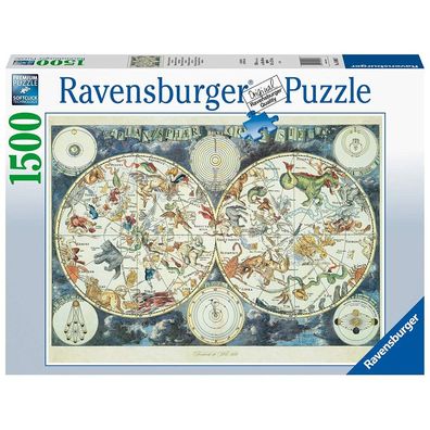 Ravensburger Puzzle Weltkarte der fantastischen Tiere 1500 Teile
