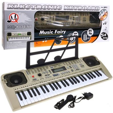 Keyboard mit Lernmodus für Kinder ab 5 Jahren, Notenständer, Mikrofon – Modell ...