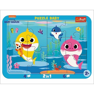 TREFL Baby puzzle Baby Shark: Glückliche Haie 2in1, 10 Teile