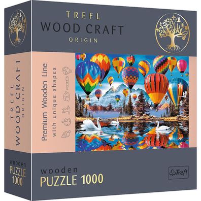 TREFL Wood Craft Origin Puzzle Farbige Luftballons 1000 Teile