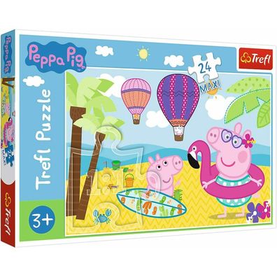 TREFL Puzzle Peppa Pig: Ferien MAXI 24 Teile