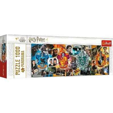 TREFL Panoramapuzzle Harry Potter: Die vier Hogwartsbahnen 1000 Teile