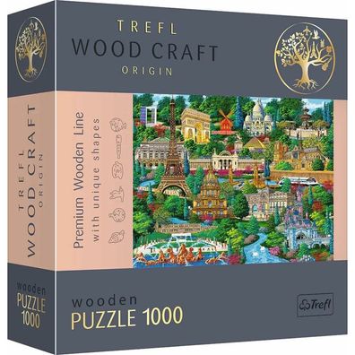 TREFL Wood Craft Origin Puzzle Berühmte Orte in Frankreich 1000 Teile