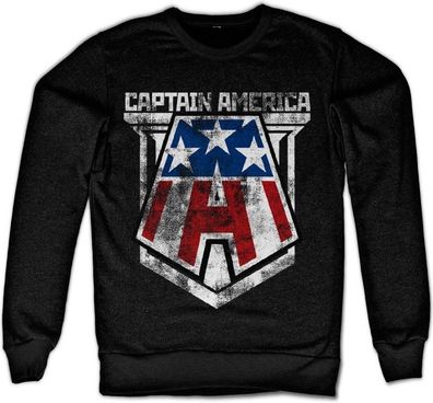 Captain America Distressed A Sweatshirt Black