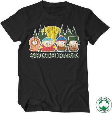 South Park Distressed Organic T-Shirt Black