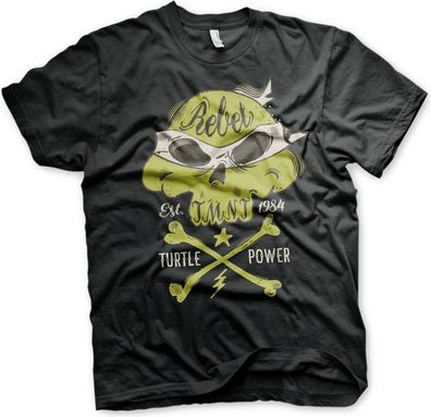 Teenage Mutant Ninja Turtles TMNT Rebel Turtle Power T-Shirt Black