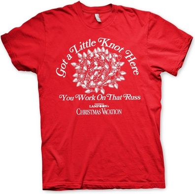 National Lampoon's Christmas Vacation Got a Little Knot Here T-Shirt Red