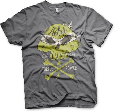 Teenage Mutant Ninja Turtles TMNT Rebel Turtle Power T-Shirt Dark-Grey