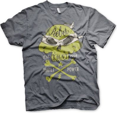 Teenage Mutant Ninja Turtles TMNT Rebel Turtle Power T-Shirt Dark-Heather