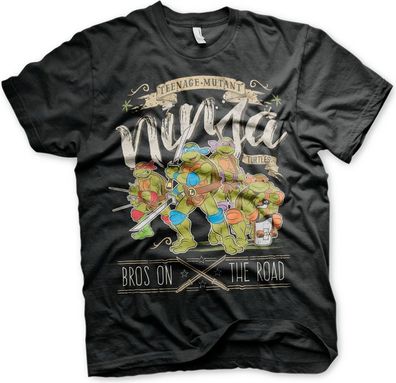 Teenage Mutant Ninja Turtles TMNT Bros On The Road T-Shirt Black