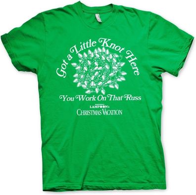 National Lampoon's Christmas Vacation Got a Little Knot Here T-Shirt Green