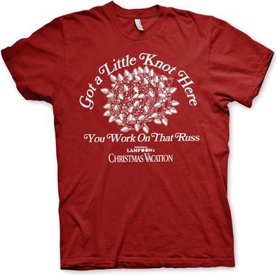 National Lampoon's Christmas Vacation Got a Little Knot Here T-Shirt Tango-Red