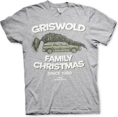 National Lampoon's Christmas Vacation Griswold Family Christmas T-Shirt Heather-Grey