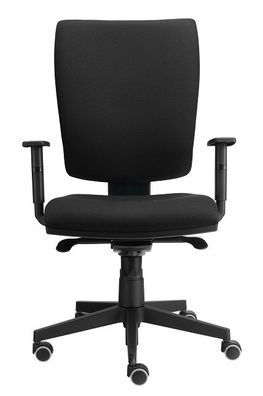 Bürodrehstuhl Drehstuhl Ergo mit hoher Rückenlehne - Bezug: D= Schwarz