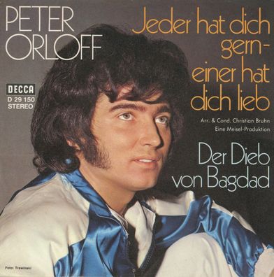 7" Cover Peter Orloff - Jeder hat Dich gern einer hat Dich lieb